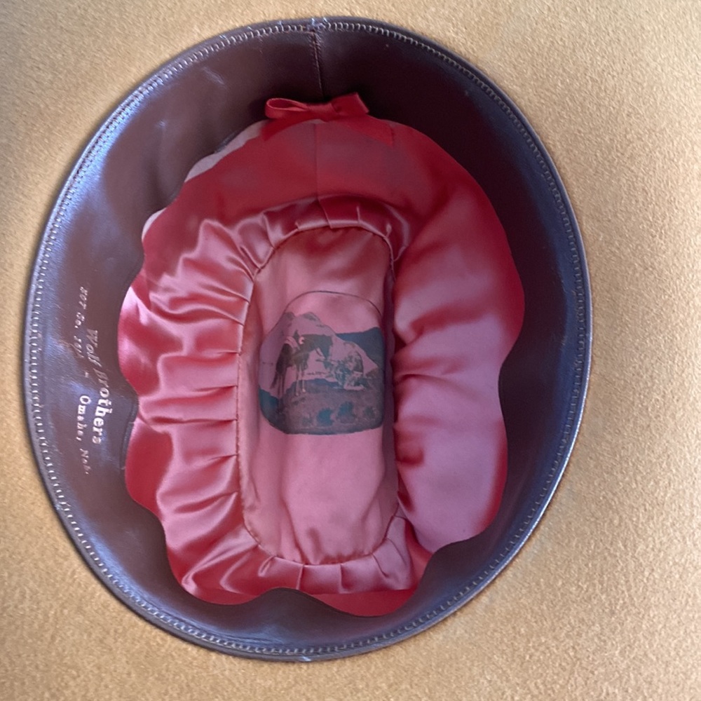 Vintage cowboy hat in pristine condition - fur felt in longhorn orange. - Picture 6 of 7